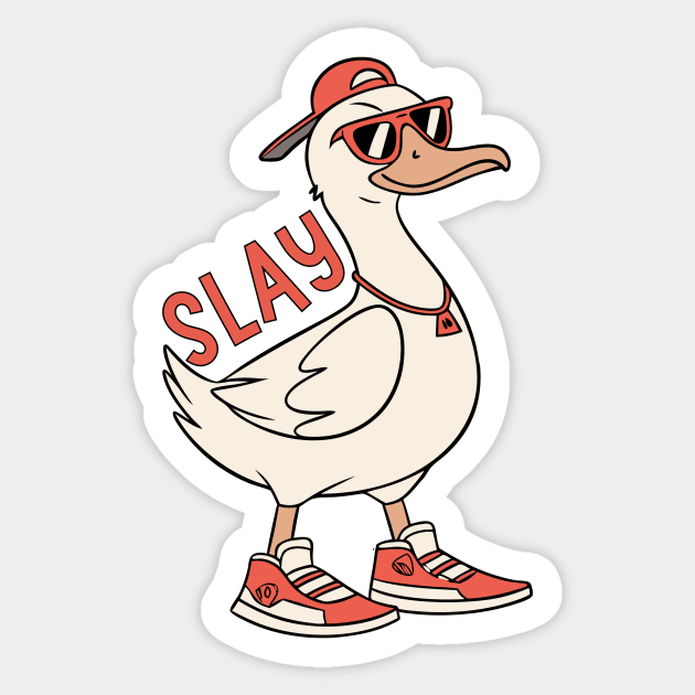Slay Cool Duck Sticker by The WYLD Tribe